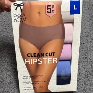 Black Bow Women's Hipster Panties 5-Pack - Brown, Pink, Blue